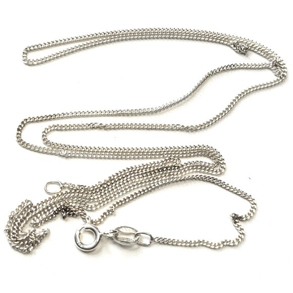 Mens 24 inch Sterling Silver Necklace, 925 Sterling Silver 24" Silver Chain - Picture 2 of 15